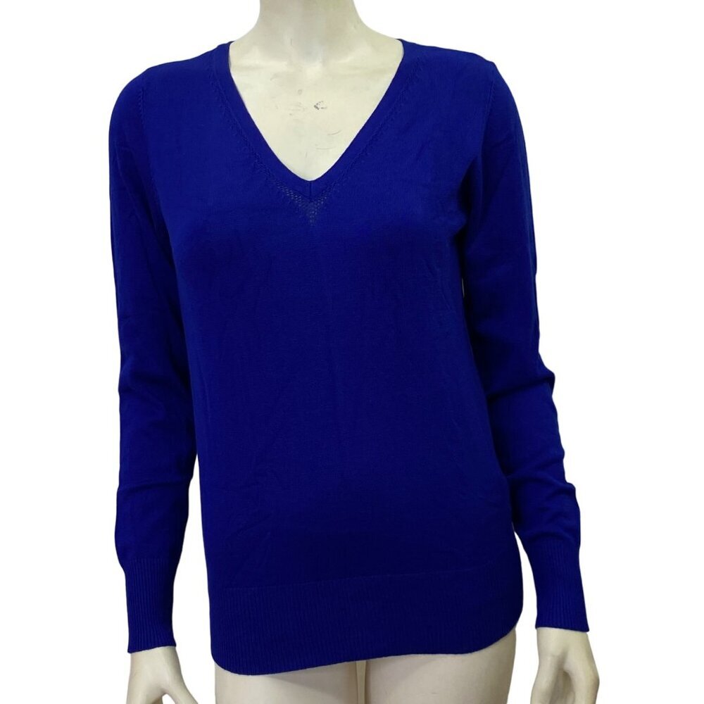 COVINGTON V NECK RIB SIDE SWEATER SM NWT‎